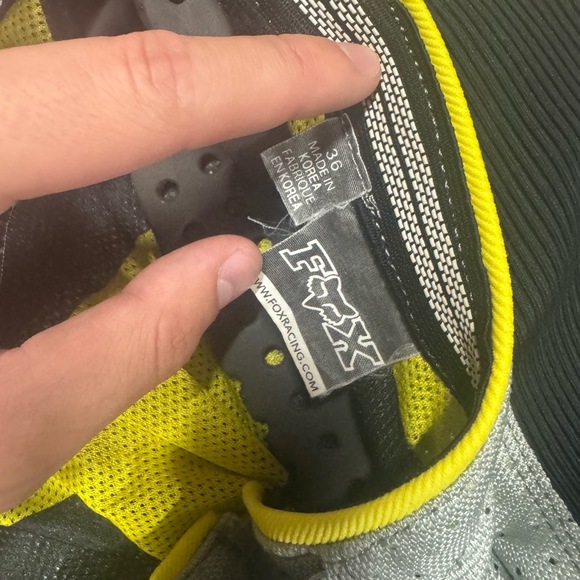 Fox Racing Mens Motocross Pants Size 36 Grey Black Yellow Y2K Perforated Offroad - Picture 2 of 7